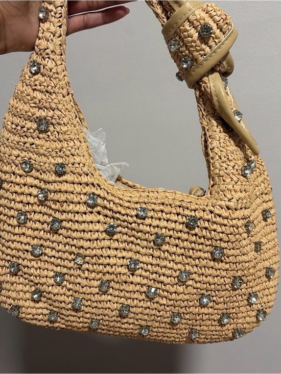 Bottega Veneta Handbags - Beaded Straw Hobo Bag in Beige